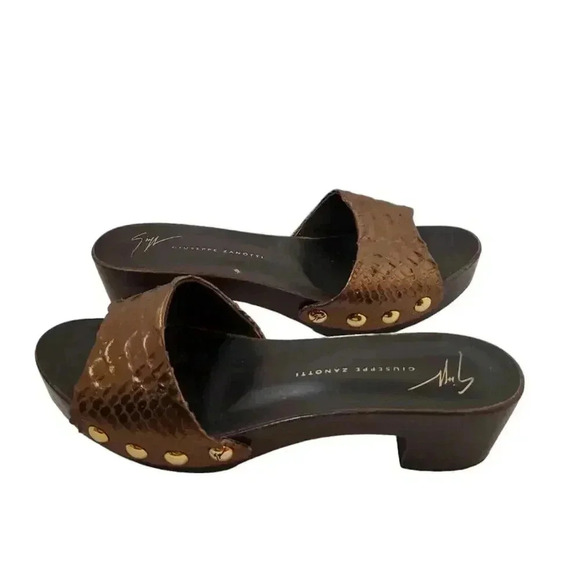 Giuseppe Zanotti Mules Metallic Bronze Size 36 - Picture 2 of 6